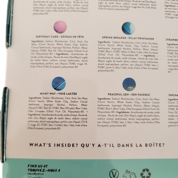 🛑 2 / $40 Sale! Naturally Vain Handmade Natural Bathbombs 9 count NWT - Picture 4 of 12